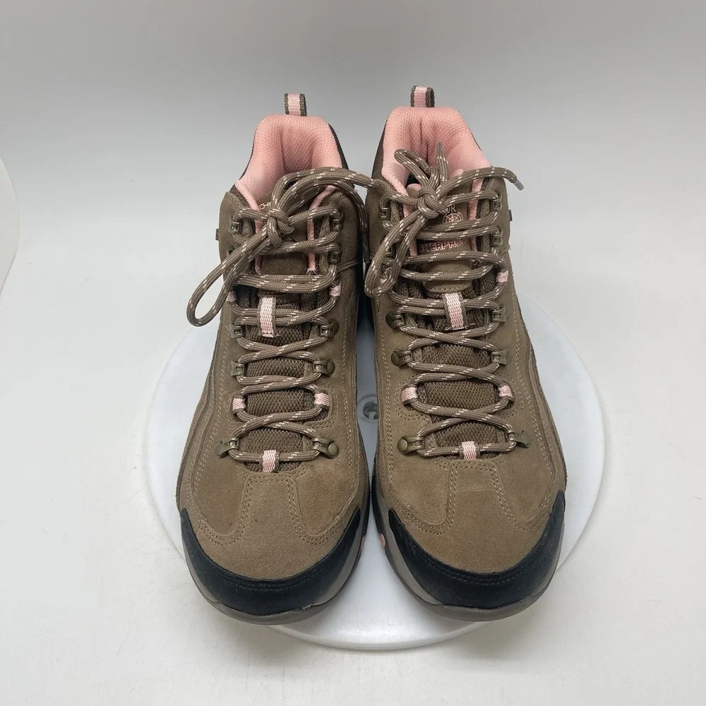 Skechers Boots Womens 10 Relaxed Fit Trego Alpine 167004W Brown Pink Trail Shoes